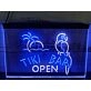 Tiki Bar Open Two Tone Hanging Neon Sign