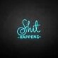 'Shit happens' neon sign