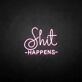 'Shit happens' neon sign
