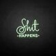 'Shit happens' neon sign