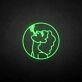 Smoking girl neon sign