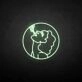 Smoking girl neon sign