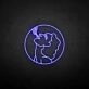 Smoking girl neon sign
