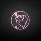 Smoking girl neon sign