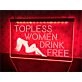 Topless Women Hanging Neon Sign