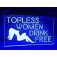 Topless Women Hanging Neon Sign