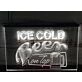 Ice Cold Beer on Tap Bar Hanging Neon Sign