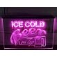 Ice Cold Beer on Tap Bar Hanging Neon Sign