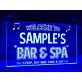 Bar and Spa Personalized Hanging Neon Sign