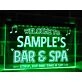 Bar and Spa Personalized Hanging Neon Sign