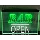 Bar Open Two Tone Hanging Neon Sign