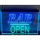Bar Open Two Tone Hanging Neon Sign
