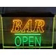 Bar Open Two Tone Hanging Neon Sign