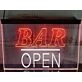 Bar Open Two Tone Hanging Neon Sign