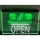 Bar Open Two Tone Hanging Neon Sign