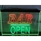 Bar Open Two Tone Hanging Neon Sign