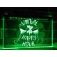Virtual Happy Hour Hanging Neon Sign