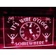 It's Wine O'Clock Somewhere Hanging Neon Sign