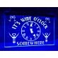 It's Wine O'Clock Somewhere Hanging Neon Sign