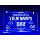 Beer, Pool & Darts Bar Personalized Hanging Neon Sign
