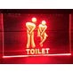 Funny Toilet Entrance Hanging Neon Sign