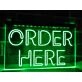 Order Here Hanging Neon Sign