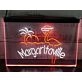 Flamingo Margaritaville Two Tone Hanging Neon Sign