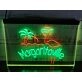 Flamingo Margaritaville Two Tone Hanging Neon Sign