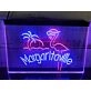 Flamingo Margaritaville Two Tone Hanging Neon Sign
