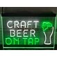 Craft Beer On Tap Two Tone Hanging Neon Sign