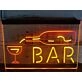 Bar With Pouring Bottle Two Tone Hanging Neon Sign