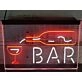 Bar With Pouring Bottle Two Tone Hanging Neon Sign