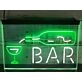 Bar With Pouring Bottle Two Tone Hanging Neon Sign