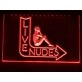 Live Nudes Hanging Neon Sign