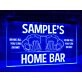 Home Bar Personalized Hanging Neon Sign