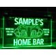Home Bar Personalized Hanging Neon Sign