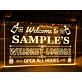 Welcome to My Whiskey Lounge Personalized Hanging Neon Sign
