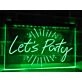 Let's Party Hanging Neon Sign