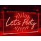 Let's Party Hanging Neon Sign
