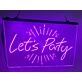 Let's Party Hanging Neon Sign