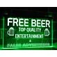 Free Beer Funny Hanging Neon Sign