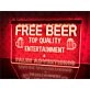 Free Beer Funny Hanging Neon Sign