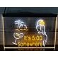 It's 5:00 Somewhere Parrot Two Tone Hanging Neon Sign