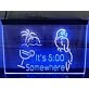 It's 5:00 Somewhere Parrot Two Tone Hanging Neon Sign