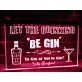 Let the Drinking Be Gin Hanging Neon Sign