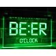 Beer O'clock Bar Hanging Neon Sign