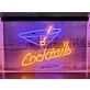 Cocktails Two Tone Hanging Neon Sign
