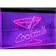 Cocktails Two Tone Hanging Neon Sign