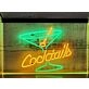 Cocktails Two Tone Hanging Neon Sign