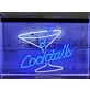 Cocktails Two Tone Hanging Neon Sign